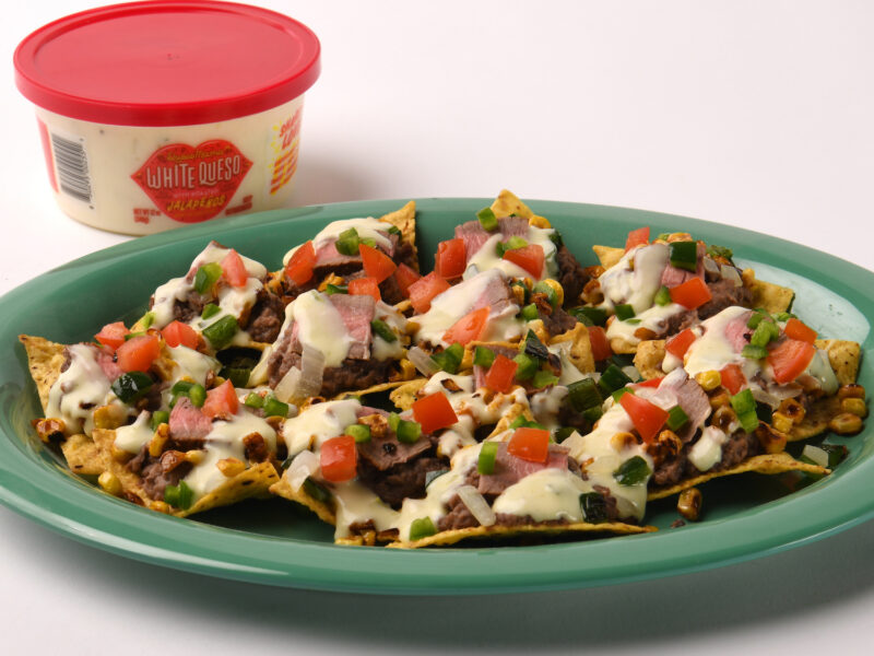 Steak Nachos with Black Beans and Roasted Corn