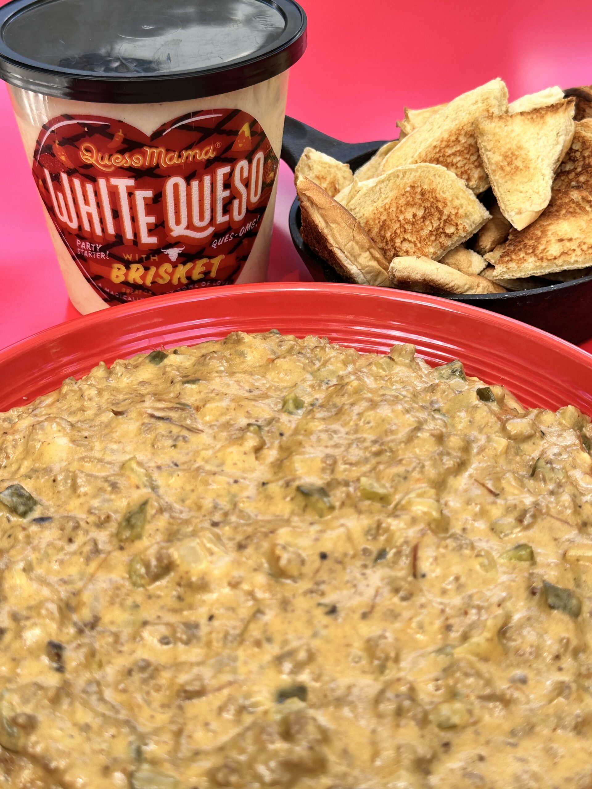 queso mama white queso with brisket